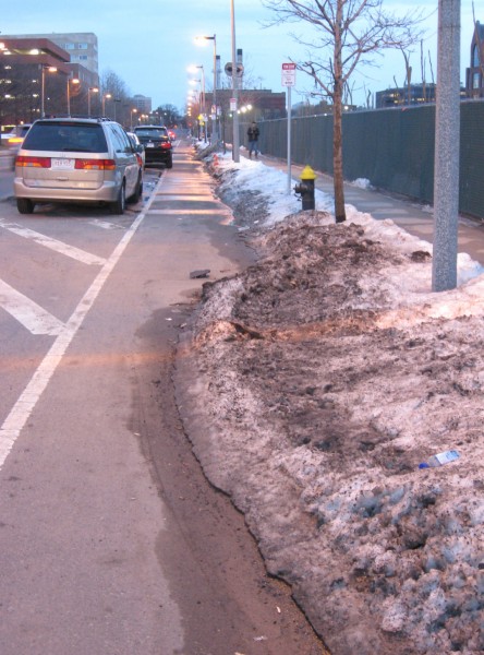 Western Avenue cycle track, February 23, 2014